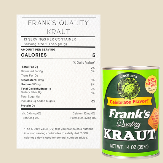 Frank's Kraut, 14 oz - 034300000026