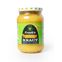 Franks Mustard Kraut, 16 oz  